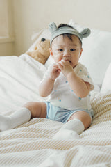 Avauma baby summer pajama set milk mint ribbed shorts outfit
