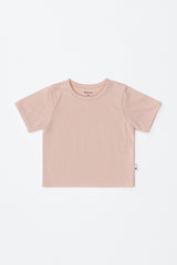 Avauma baby short sleeve tee peach beige soft cotton baby t-shirt neutral baby clothes