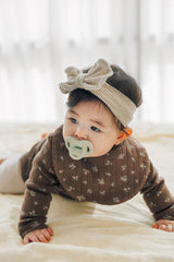 Picot Flower Bib - Maple Mocca