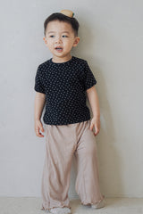 Avauma toddler outfit black floral t-shirt stylish baby everyday wear