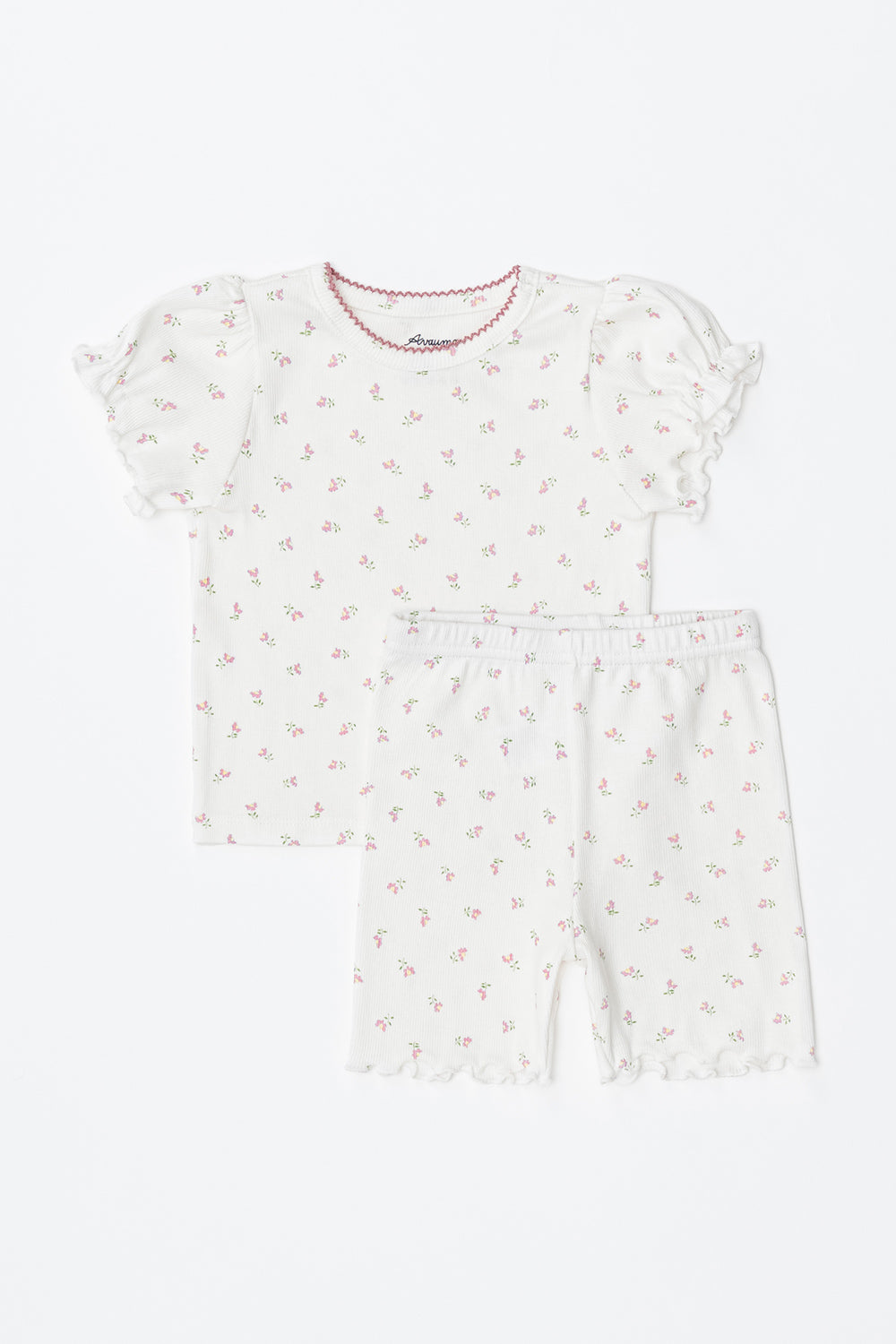 Avauma baby girl floral pajama set soft lavender cotton toddler summer sleepwear matching outfit