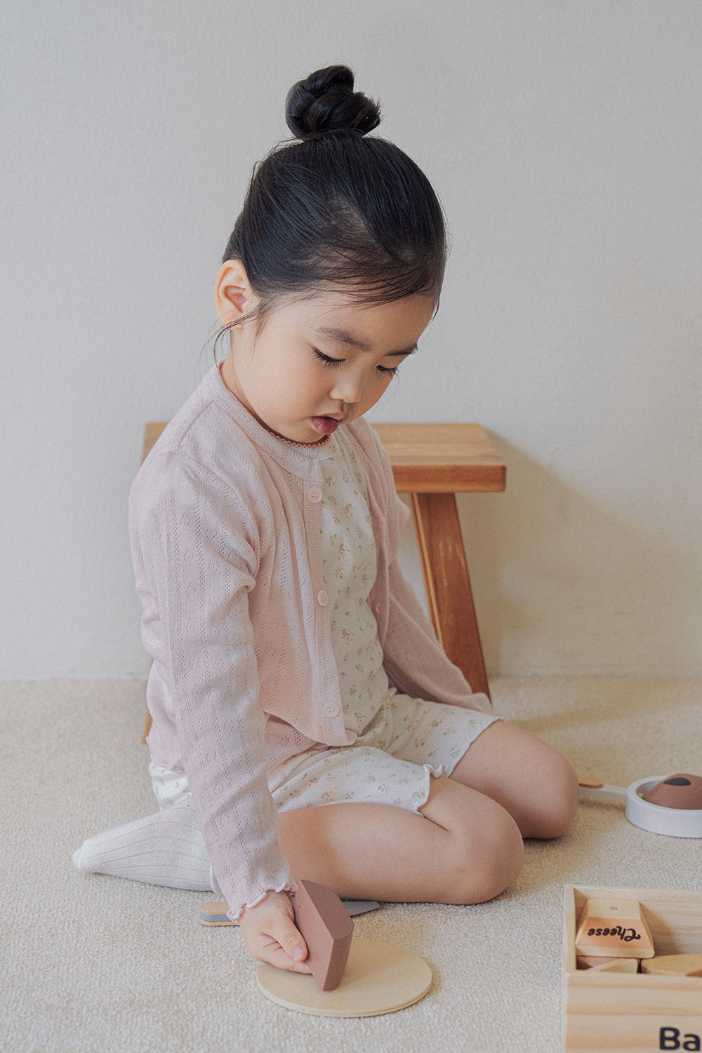 Avauma baby cardigan soft cotton blush pink cozy toddler outfit natural lifestyle look