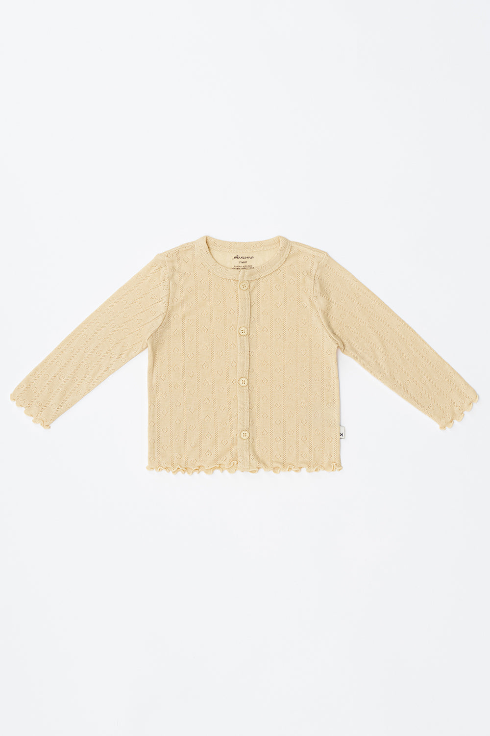 Avauma baby cardigan soft lightweight cotton butter yellow summer layering outfit