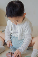 Avauma baby cardigan soft cotton cream white breathable summer outfit toddler wear