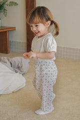 Avauma kids summer outfit vanilla cream top floral pants full body toddler outfit lightweight comfy