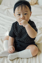 Avauma baby bloomer charcoal black soft cotton baby outfit breathable summer wear