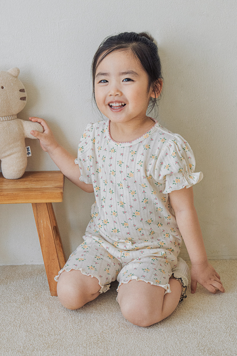 Avauma baby girl floral outfit soft cotton ruffle set vintage baby clothes cozy toddler outfit