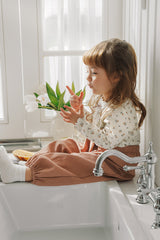 Avauma Kids Cream White Floral Long Sleeve Tee - Comfortable Ribbed Fabric for Toddlers