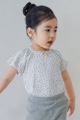 Avauma baby short sleeve tee skymilk floral baby top soft breathable summer outfit